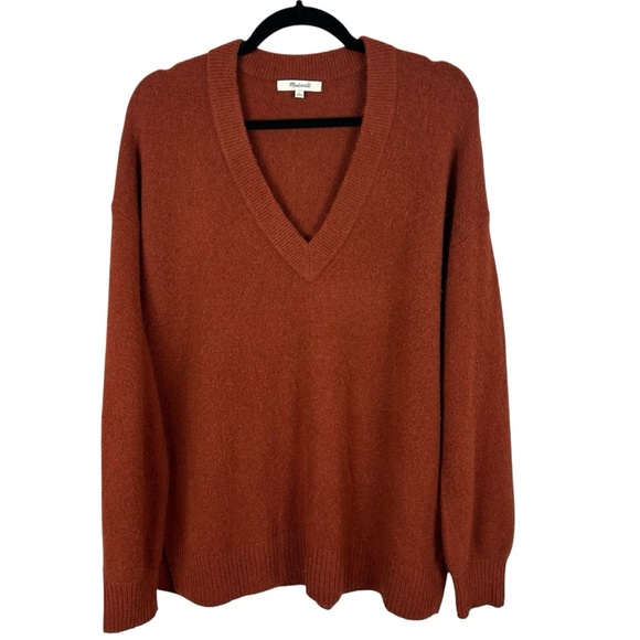 Madewell Alpaca Blend Orange Sweater Size Large - Picture 1 of 11